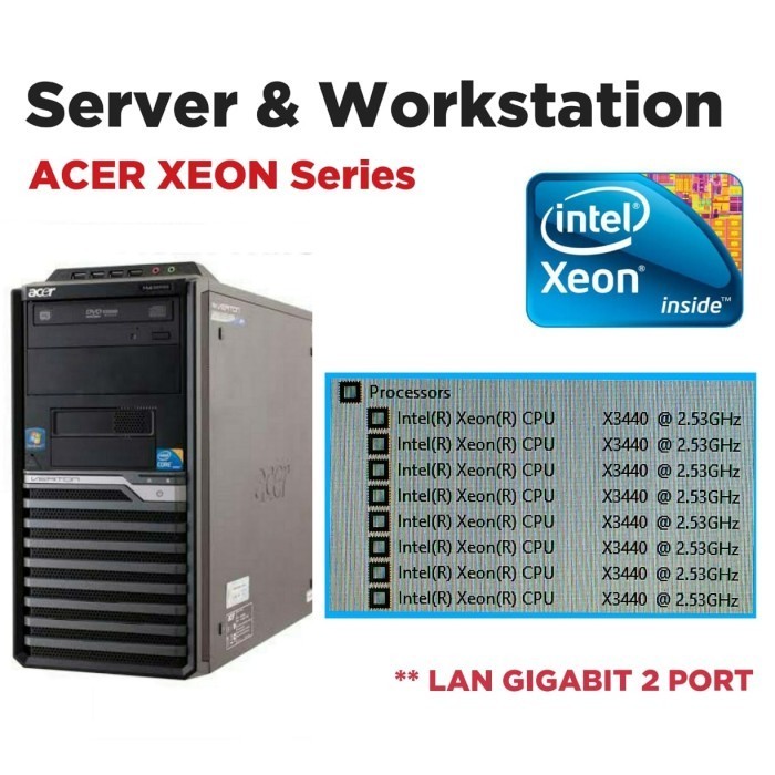 READY ACER XEON Series CPU PC KOMPUTER Super Ngebut Stylish Murah