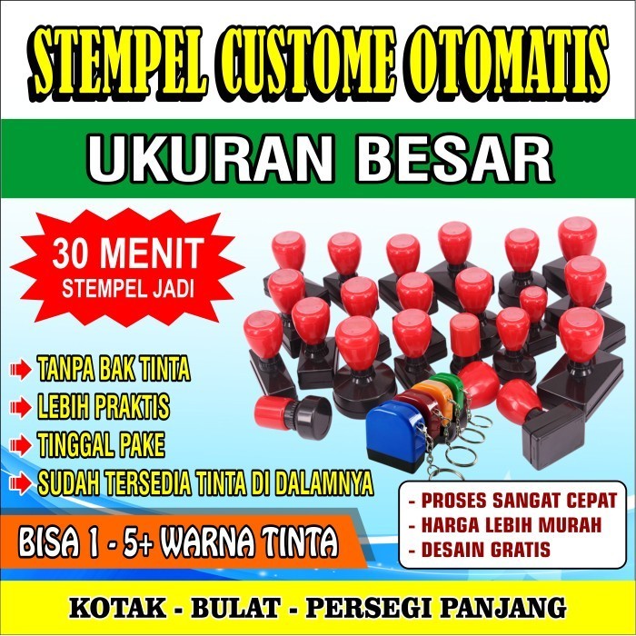 

BRG BARU Stempel Custome/Stempel Flash/Stempel Otomatis UKURAN BESAR