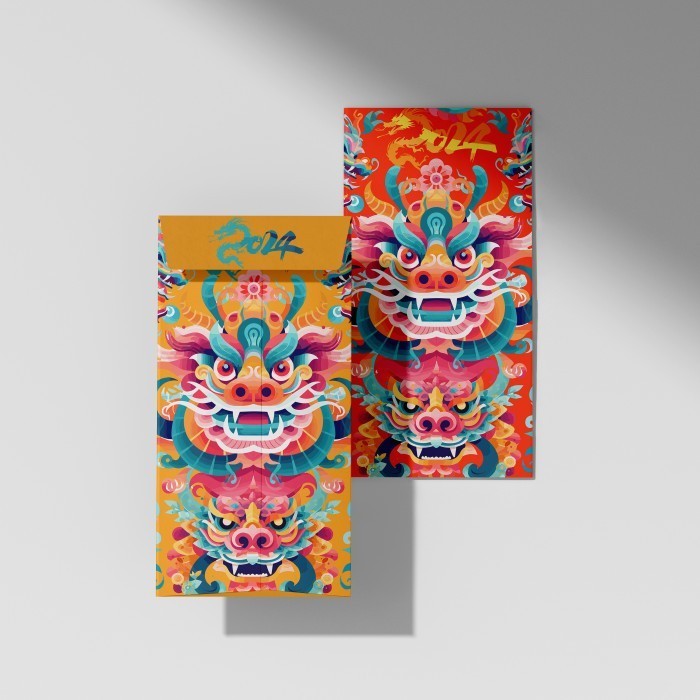 

DISKON Angpao Imlek 2024 Naga / Angpau Sincia Naga / Amplop CNY Dragon