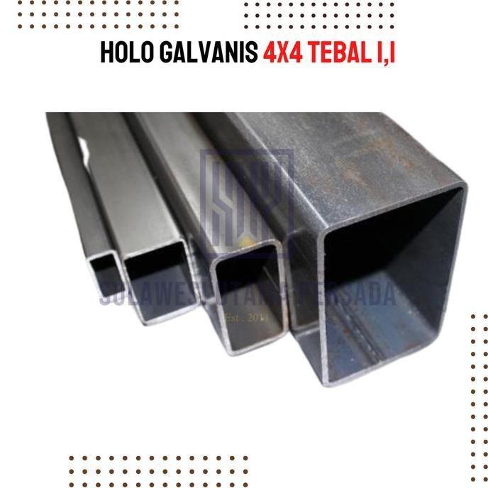 siap kirim] Holo Galvanis Ukuran 4 x 4 Tebal 1,1