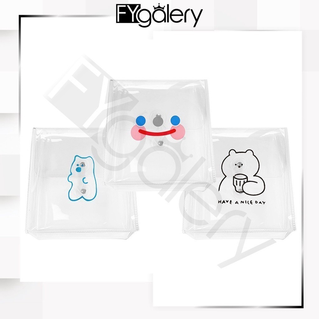 

FYGALERY HL0121 File Bag Transparan Pouch SerbaGuna Bahan Pvc Zipper File Termurah Y1418