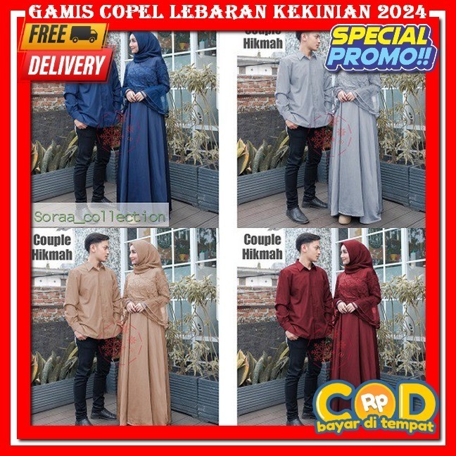 Baju Muslim Couple Suami Istri Sarimbitkeluarga Aesthetic Gamisterbaru Cupel Import Gamis Lebaran 20