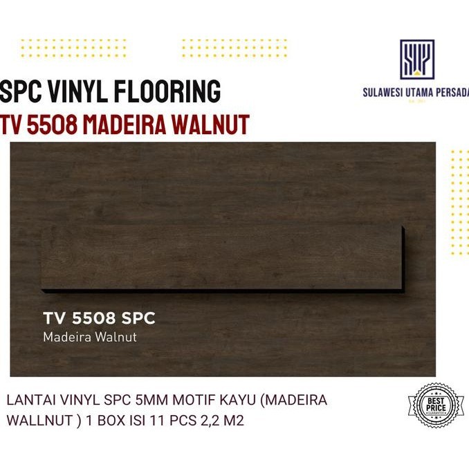 ] VINYL LANTAI SPC TACO CLICK 5MM MOTIF KAYU