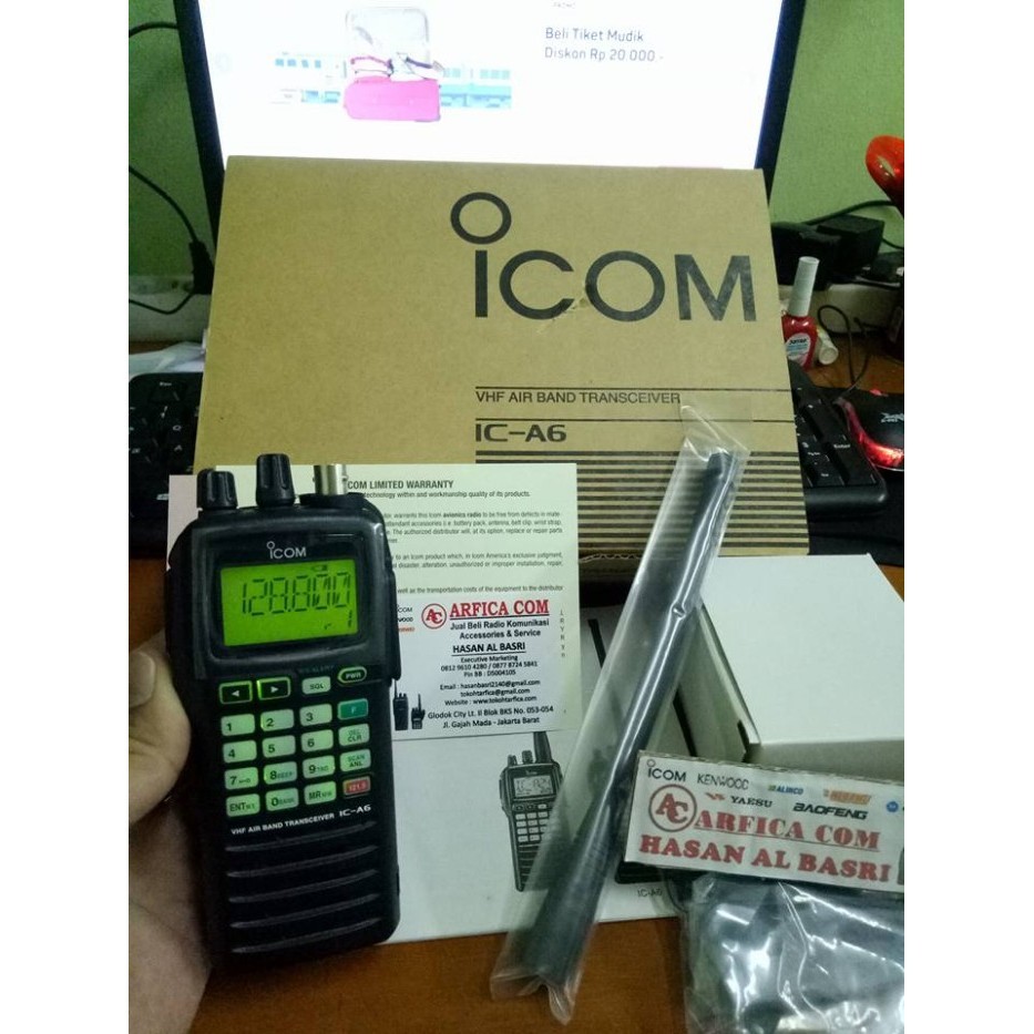 HT ICOM A6 AIRBAND ORIGINAL MURAH