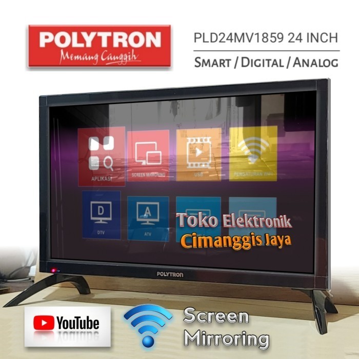 smart tv led Polytron 24 inch digital