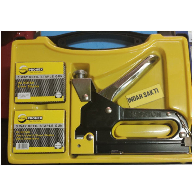 

BEBAS ONGKIR - STAPLES GUN TACKER 3 IN 1 HASSTON GUN HEKTER TEMBAK 3 WAY