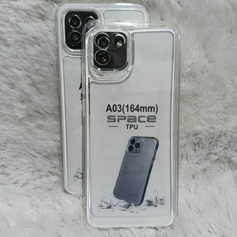 Softcase Samsung A035F Silikon Casing Case Bening Transparan Pelindung Belakang  Hp + Camera Hp