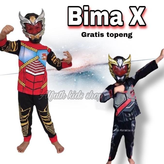 Terbaru STELAN ANAK BAJU KOSTUM BIMA X GRATIS |KOSTUM BIMA X ~