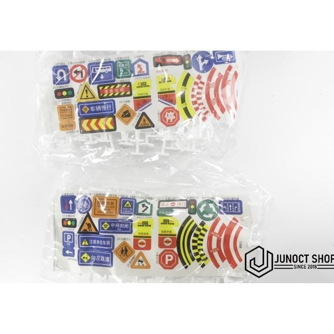 Rambu Lalu Lintas Jalan Set Miniatur Diorama Maket Mainan Edukasi | Tokonisaya