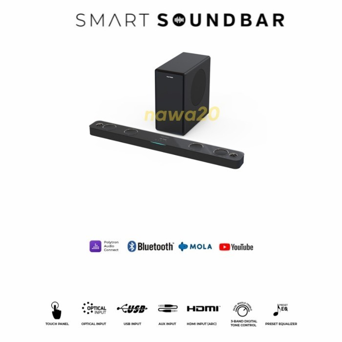 POLYTRON SMART SOUNBAR PHT 250SB PHT250 SPEAKER SOUNDBAR NEW