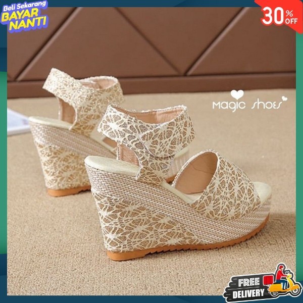 Terbaru Wajes Casual Ibu2 Wejes Pesta Kekinian Srandal Weades Tinggi Wanita Sendal Selop Cewek Weges