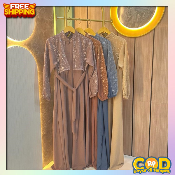 Gamis Branded Murah Buju Kekinian Gami Perempuan Modern Bj Dreas Branded Bahan Tebal Ghamis Deres Br