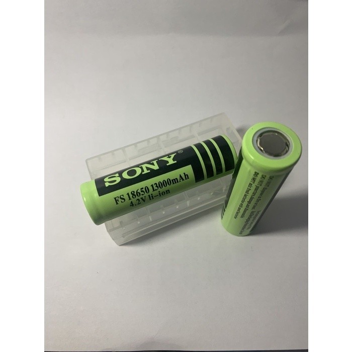 Baterai SONY 18650 4.2V 13000mAh Flat Top Batre Cas SONY 18650 4.2V BONUS BOX BATRE