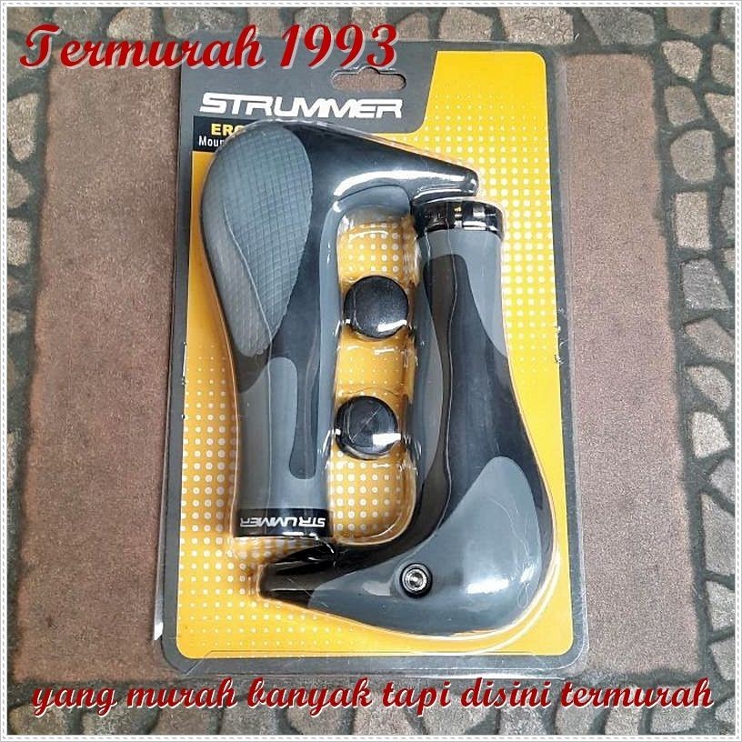 GRIP HANFLAT MTB STRUMMER TANDUK 805 HITAM ABU Sparepart Sepeda Termurah