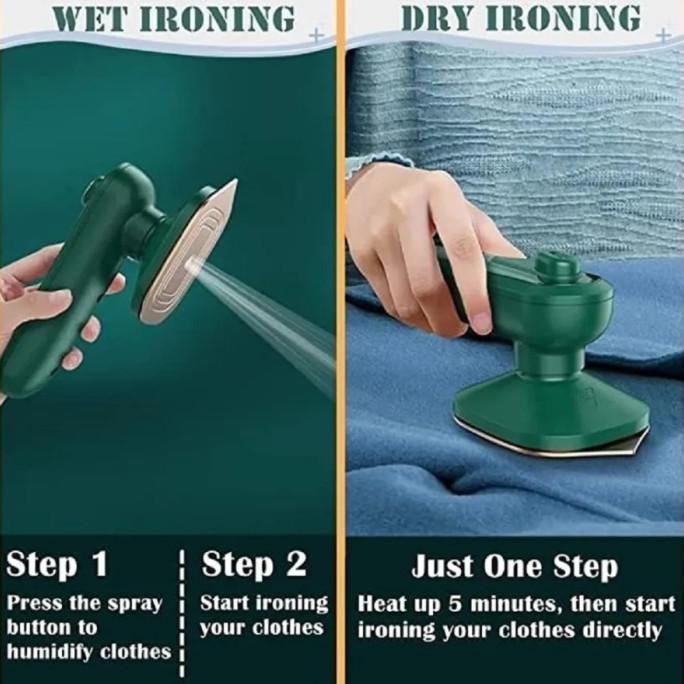 HT -Setrika Uap Mini Portable 140ml Low Watt 30w Garment Steamer YD001