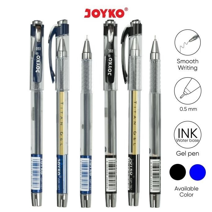 

Gel Pen Pulpen Pena Joyko Gp-167 Titan Gel 0.5 Mm