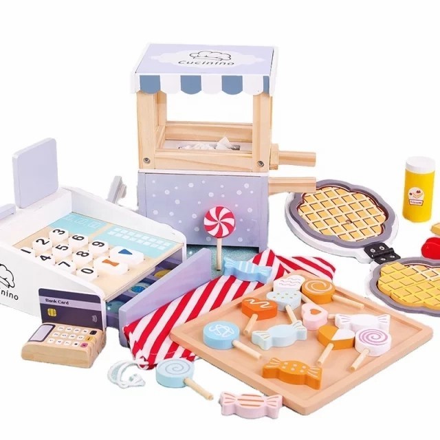 PROMO WOODEN POPCORN MAKER TOYS, MAINAN KAYU GEROBAK POPCORN, POPCORN CART #ORIGINAL