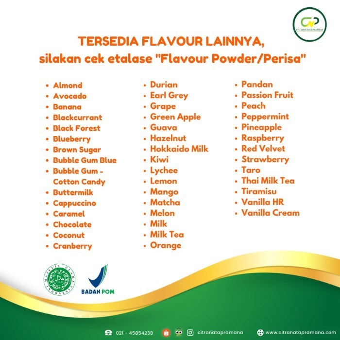 

Pineapple Flavour Powder / Perisa Bubuk Nanas / Perasa Flavor Nanas