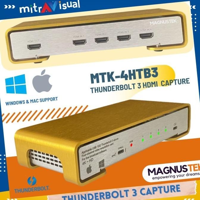 MAGNUSTEK MTK-4HTB3 THUNDERBOLT 3 HDMI  CAPTURE - 4 HDMI INPUT