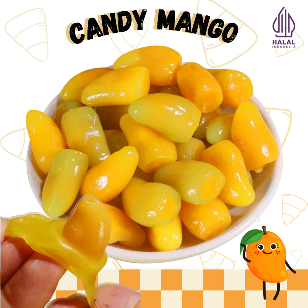 

[Halal Sna Candy] Mango Candy Gumes (3 Pa) Permen Jelly Mangga Permen K Rasa Mangga Gummy Candy