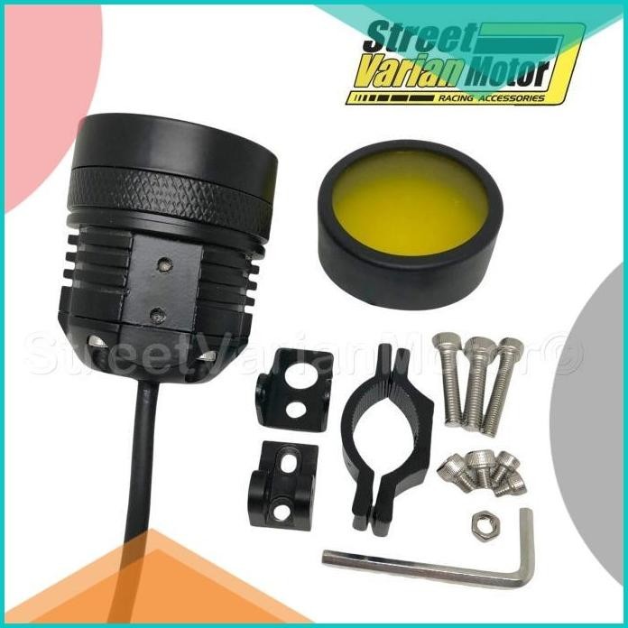 Lampu Tembak Motor LED Cree LX4 LX6 LX9 Plus Mika Kuning 16novz3 tools