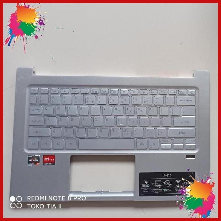 (TOK) KEYBOARD DAN PALMREST ACER SWIFT 3 SF314-42 SERIES FOR AMD RYZEN