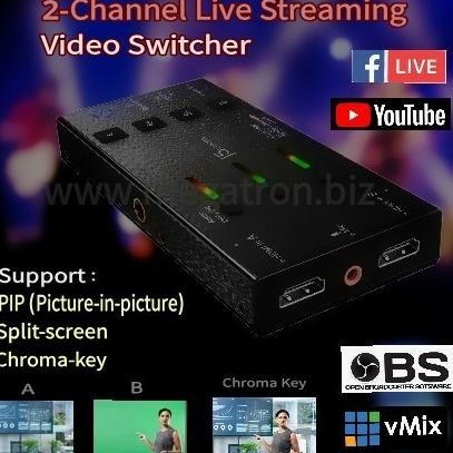 Live Streaming Video Switcher + Capture (2 x HDMI input)