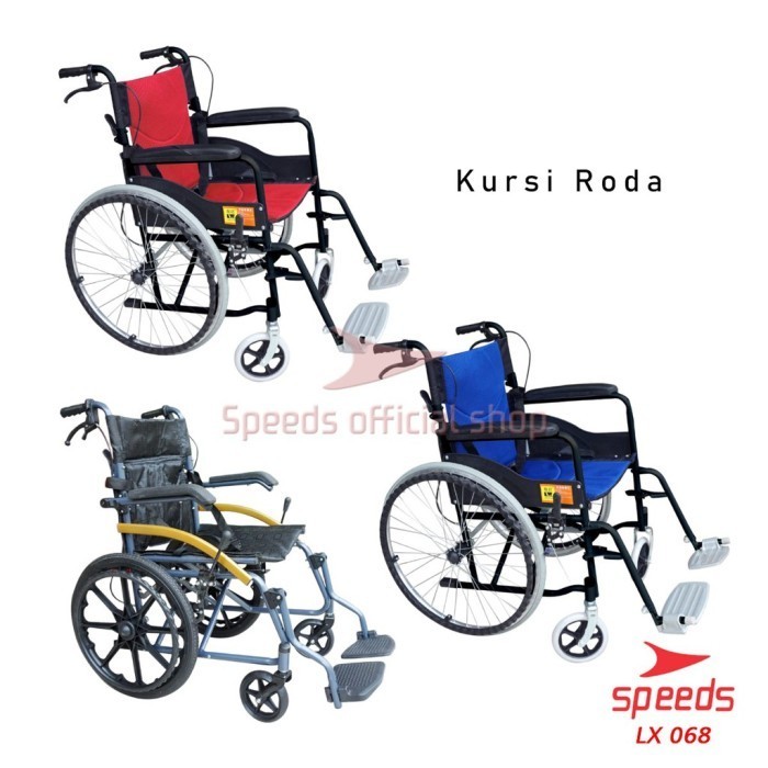 DISKON SPEEDS Kursi Roda Traveling Kursi roda Alluminium Bisa Dilipat 068