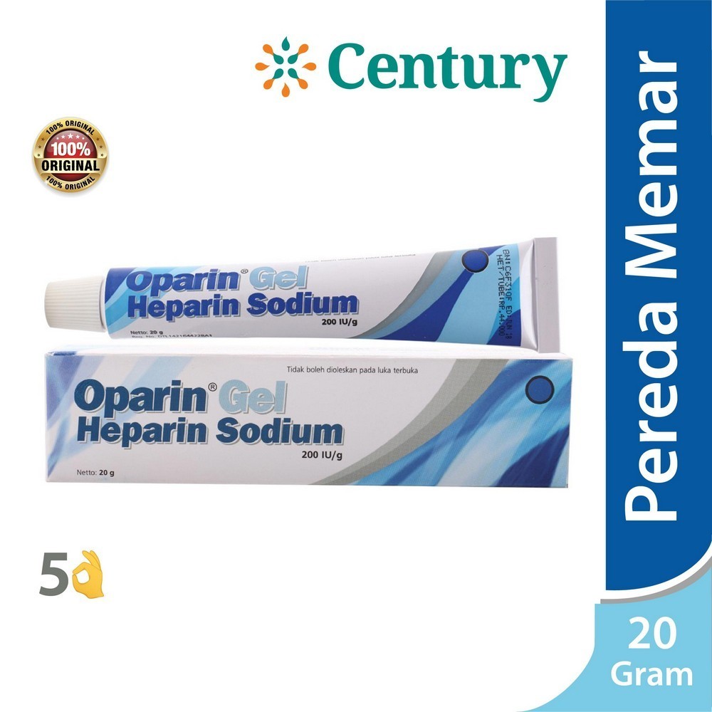 Oparin Gel 20gr / Heparin Sodium / Pembekuan Darah / Cedera / Memar / Luka