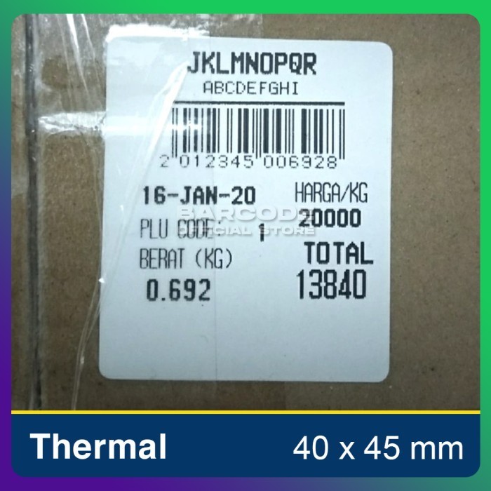 

Terlaris Label Stiker Thermal Timbangan Digital 40 X 45 - 40X45 Mm Core 1,5" Promo Terbaru