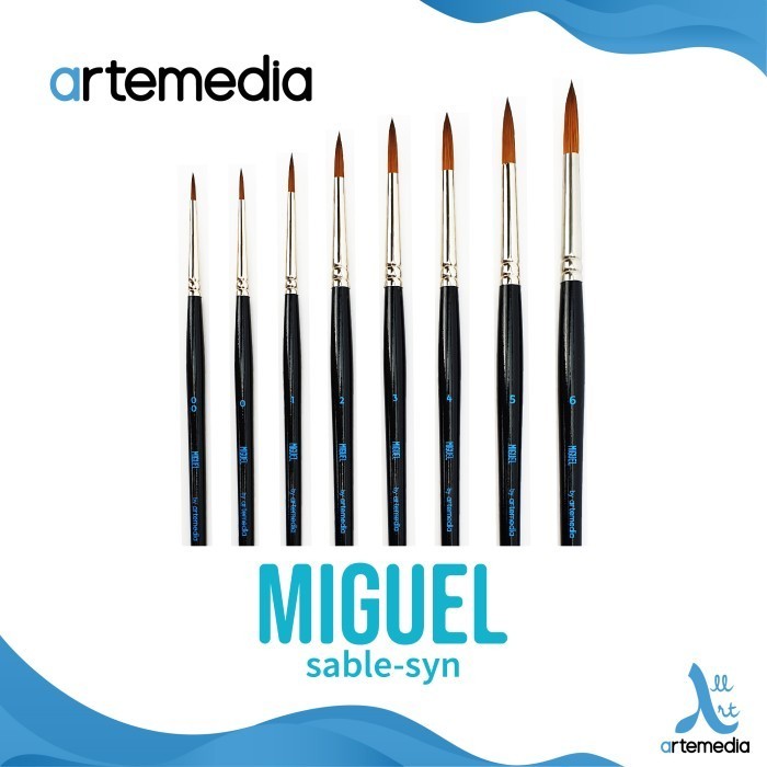 

Terlaris Kuas Lukis Artemedia Miguel Round Sable-Syn Brush Promo Terbaru