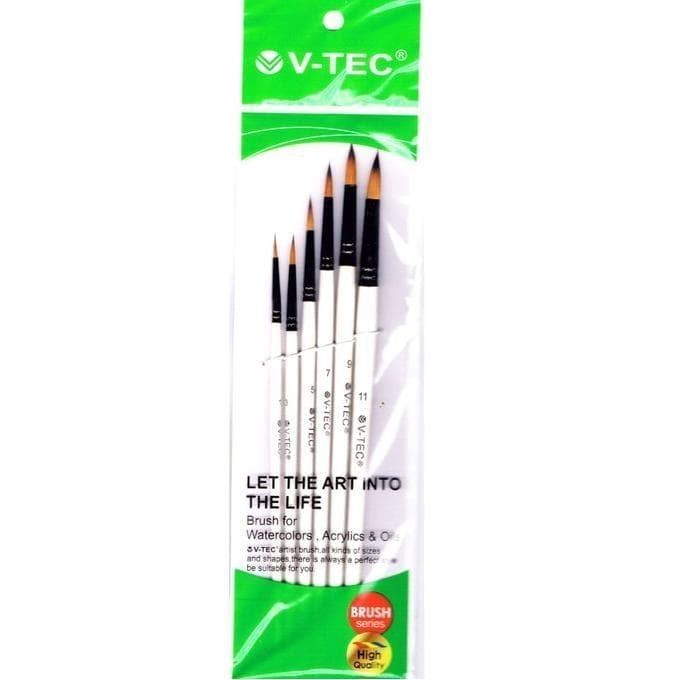 

Terlaris Vtec V-Tec Brush A0018H - 6A Set Isi 6 / Kuas Lukis Murah Berkualitas Promo Terbaru