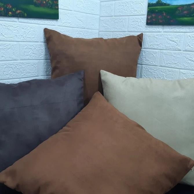 SARUNG BANTAL SOFA SUEDE, SARUNG BANTAL KURSI SOFA 60 X 60, 70 X 70