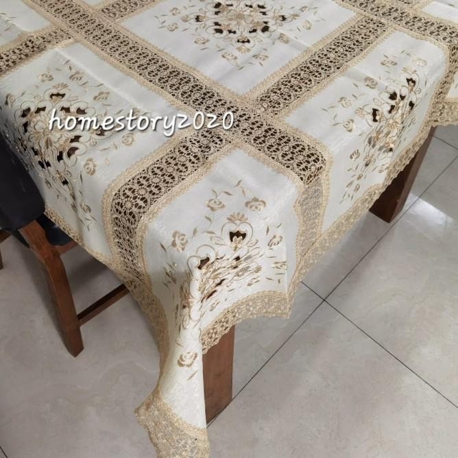 taplak meja tamu panjang pendek bulat meja makan sarung bantal kursi