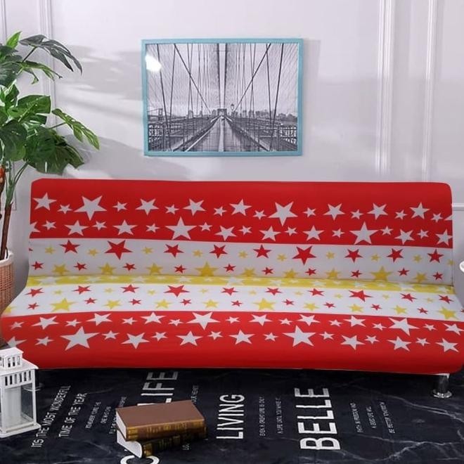 Cover Sofa 3 Seater Bukan Informa Elastis Motif Sarung Pelindung Kursi