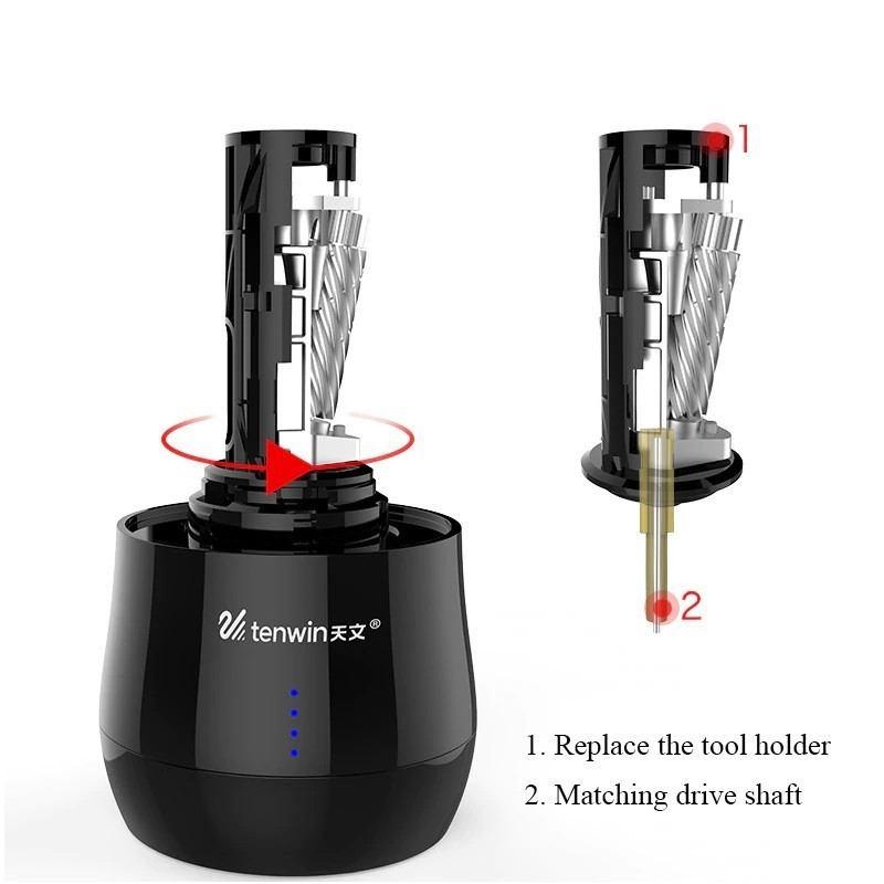 

Rautan Tenwin 8009 Adjustable Electric Pencil Sharpener Hand Crank