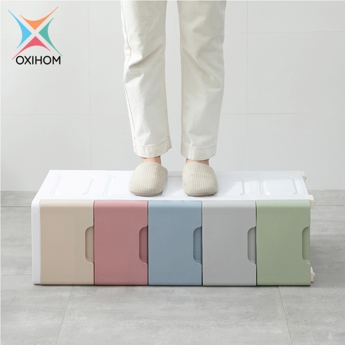 Oxihom Lemari Plastik Lemari Pakaian Laci Plastik Kabinet Storage