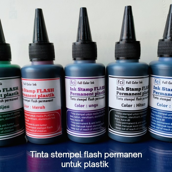 

Tinta stempel flash permanen plastik isi 100 ML -fo2