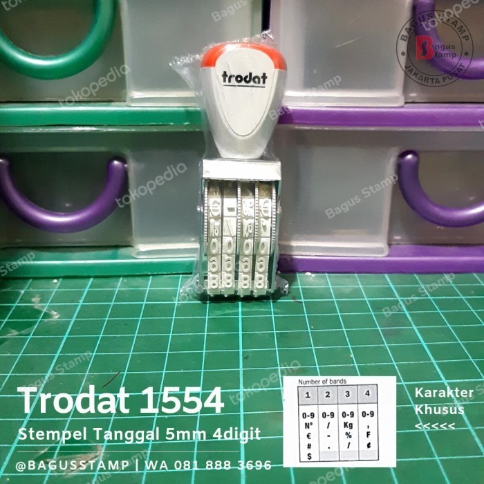 

Stempel Manual Angka 4 Digit 5Mm Trodat 1554