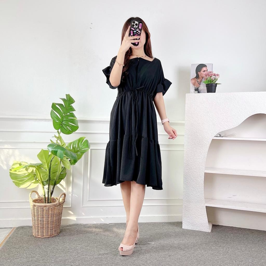 Dress Zira CRINCLE PREMIUM AIRFLOW CRINCLE BLOUSE WANITA / CRINCLE Bahan PREMIUM CEY AIRFLOW CRINKLE