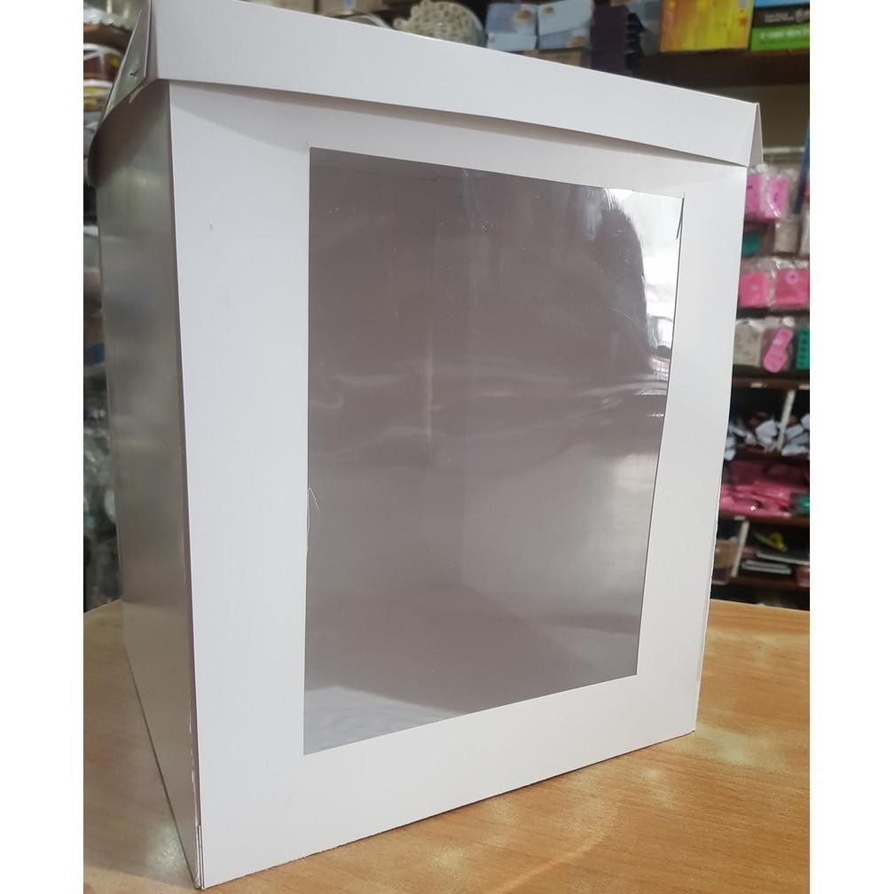 

Heboh Dus putih tinggi 35x35x35 cake box kue packaging