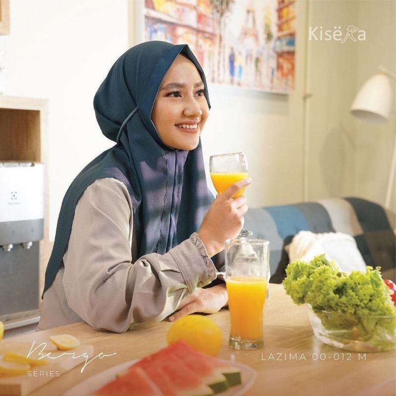 Kisera Kerudung Bergo Hijab 2 Warna, Jilbab Praktis Cantik "Lazima 00-012 M"
