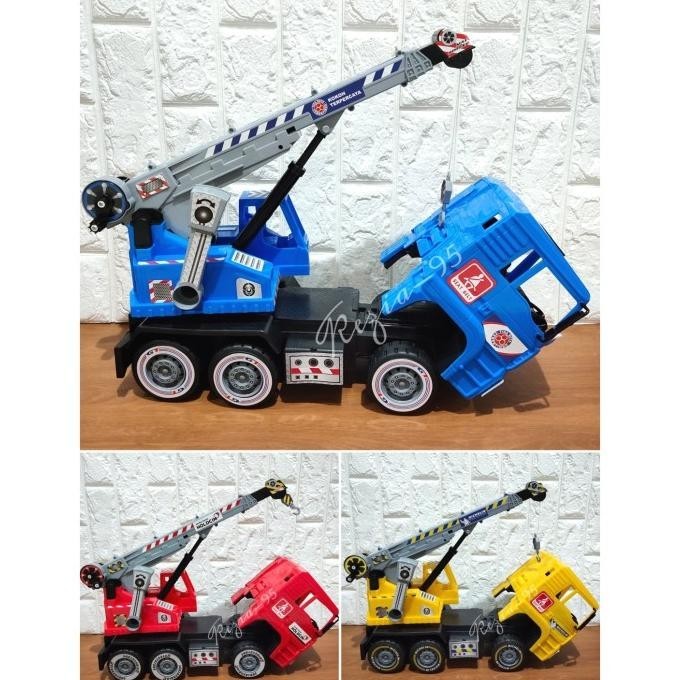 MAINAN ANAK TRUK CRANE / TRUK KONSTRUKSI | TESANI