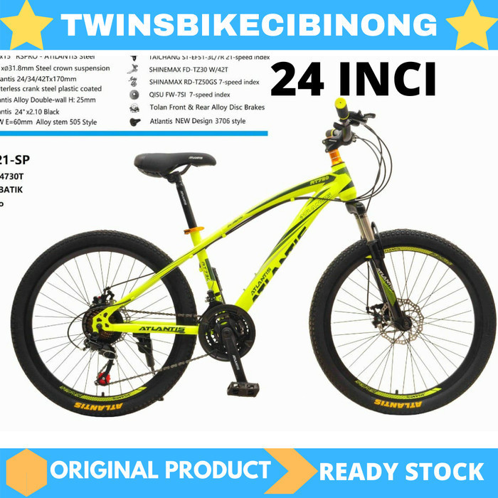 Terlaris Sepeda Gunung Mtb 24 Inc Atlantis 730 New Promo Terbaru