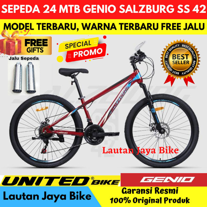 Terlaris Sepeda Gunung 24 Mtb Genio Salzburg Ss 42 Model Terbaru 2023 Promo Terbaru