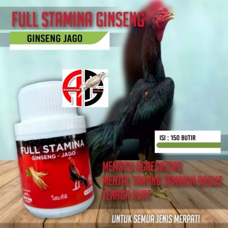 JAMU AYAM FUL STAMINA JAMU GINGSENG JAGO ISI 150 BUTIR