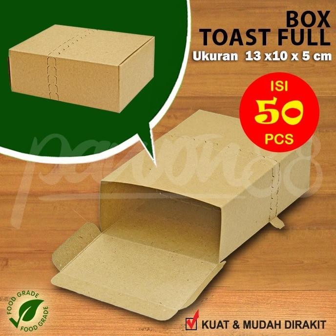 

Trend Box Toast - Dus Roti Bakar - Kotak Roti Bakar | FULL - KRAFT COKLAT ( 50 pcs )