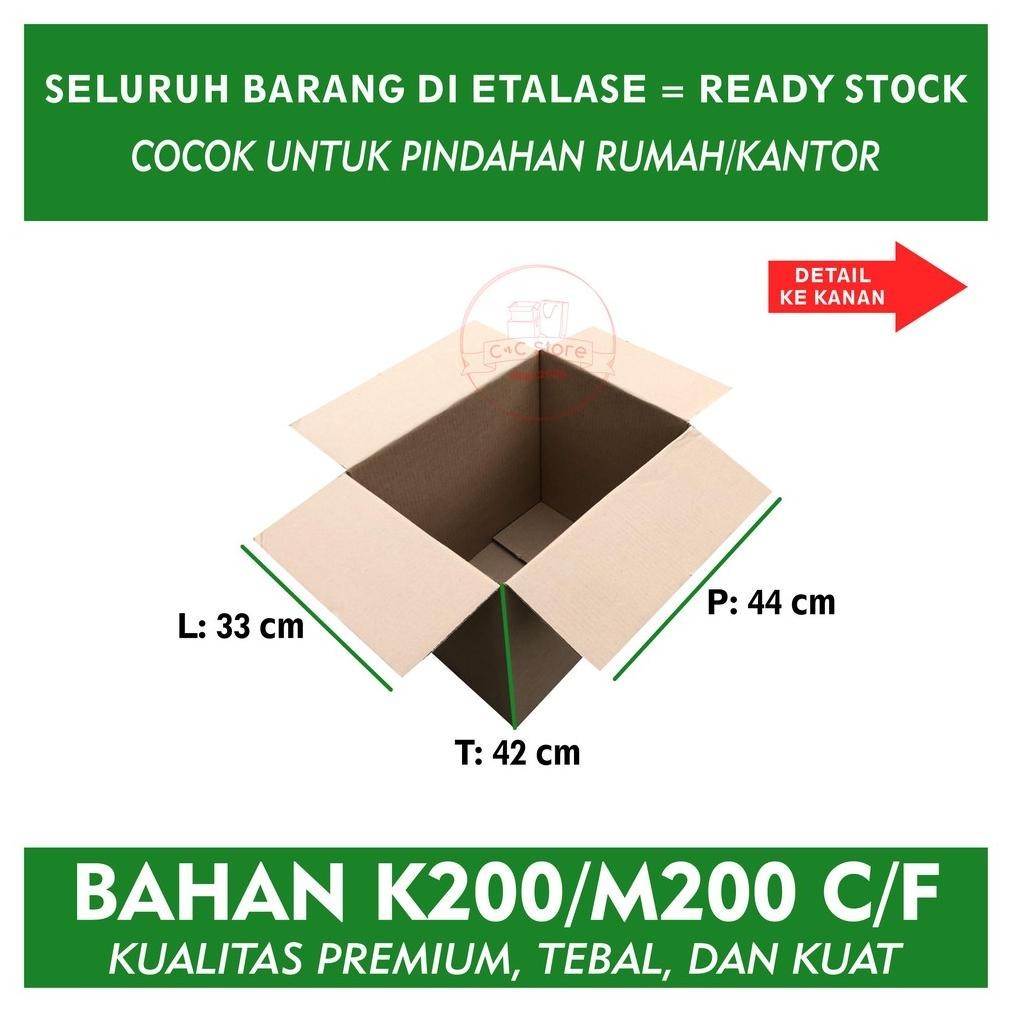 

Buruan Serbu Kardus Karton Box Polos Corrugated 44x33x42