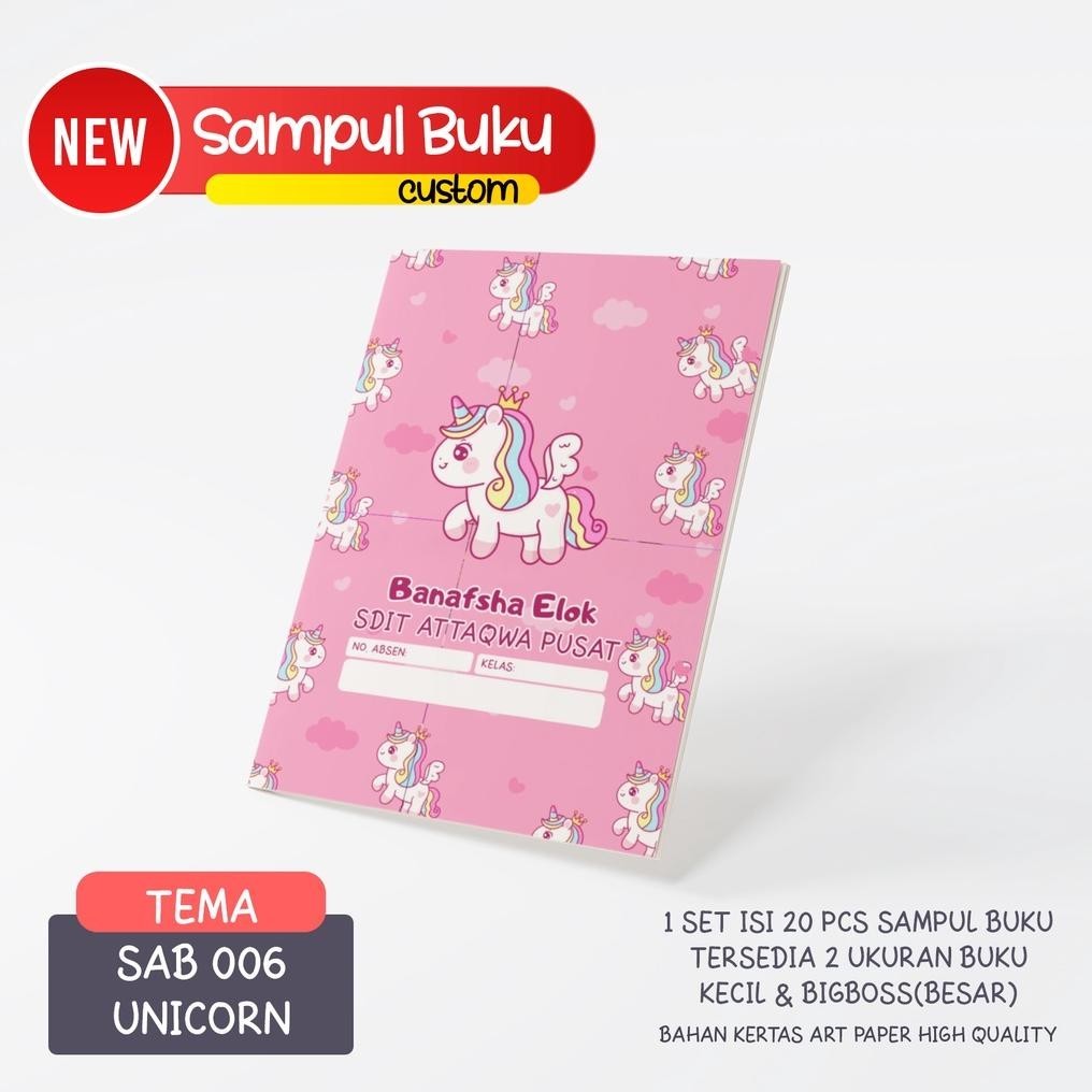 

Special Promo SAMPUL BUKU ISI 20 pcs CUSTOM (Nama 1-50)/ COVER BUKU / SAMPUL BUKU PELAJARAN CUSTOM