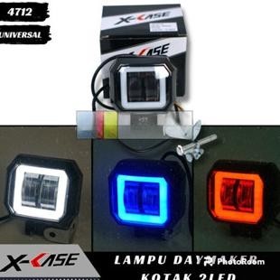 (AKSESORIS MOTOR) lampu tembak daymaker mini kotak 2 mata led lensa 4d 20 watt universal
